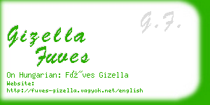 gizella fuves business card